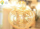 Причудливые электрические лампочки с винтажной спиральной нитью, золотые стеклянные декоративные электрические лампочки